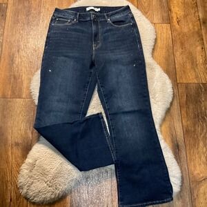 RM Rebecca Minkoff Denim Jeans Size 10 Embellished Dark Wash Stretch Crystal Std